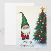 Gnome Grappig Trendy Whimsisch Fantasie Geen Foto Feestdagenkaart (Voorkant / Achterkant)