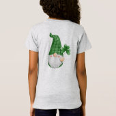 Gnome Green Cute Schattig St. Patrick's Day Girls T-shirt (Achterkant)