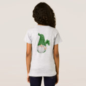 Gnome Green Cute Schattig St. Patrick's Day Girls T-shirt (Achterkant volledig)