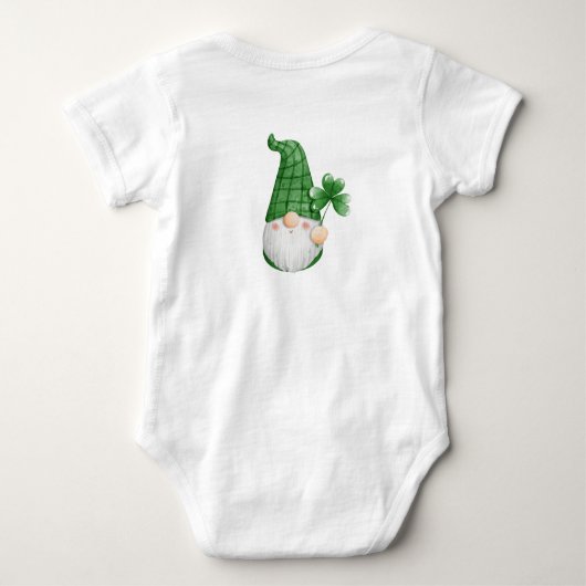 Gnome Green Cute Schattig St. Patrick's Day Romper (Achterkant)