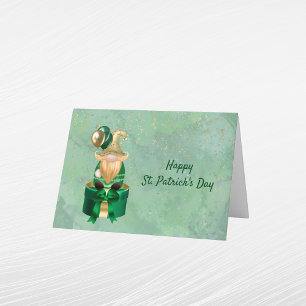Gnome Green Gold Package St Patricks Day Feestdagen Kaart