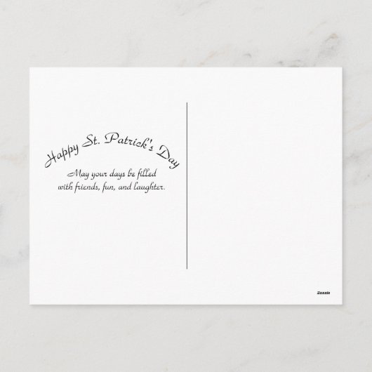 Gnome Green Gold Shamrock St Patricks Day Feestdagenkaart (Achterkant)