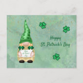 Gnome Green Gold Shamrock St Patricks Day Feestdagenkaart (Voorkant)