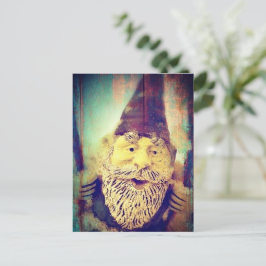 Gnome Grunge Briefkaart (Staand voorkant)