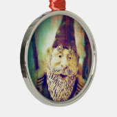 Gnome Grunge Metalen Ornament (Rechts)