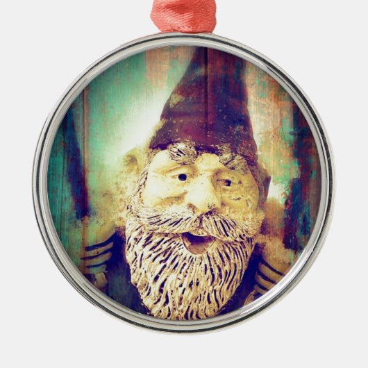 Gnome Grunge Metalen Ornament (Voorkant)