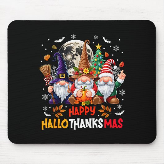 Gnome Hallothanksmas Halloween Thanksgiving Christ Muismat (Voorkant)