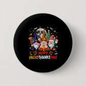 Gnome Hallothanksmas Halloween Thanksgiving Christ Ronde Button 5,7 Cm (Voorkant)