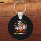 Gnome Hallothanksmas Halloween Thanksgiving Christ Sleutelhanger (Voorkant)