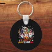 Gnome Hallothanksmas Halloween Thanksgiving Christ Sleutelhanger (Voorkant)