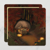 Gnome Halloween Home Uitnodiging (Voorkant / Achterkant)