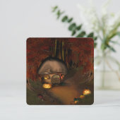 Gnome Halloween Home Uitnodiging (Staand voorkant)