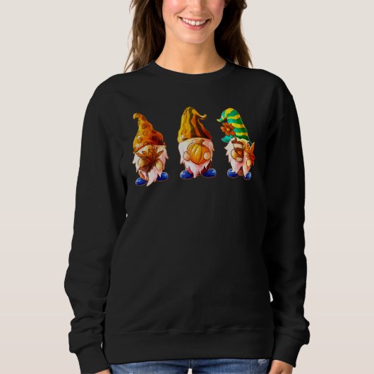 Gnome Halloween Kostuum Herfst Pompoen Herfst Dank Trui (Voorkant)
