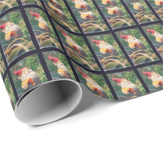 Gnome Hangs rond Succulents Cadeaupapier (Rol Hoek)