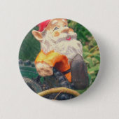 Gnome Hangs rond Succulents Ronde Button 5,7 Cm (Voorkant)