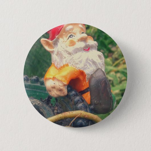 Gnome Hangs rond Succulents Ronde Button 5,7 Cm (Voorkant)