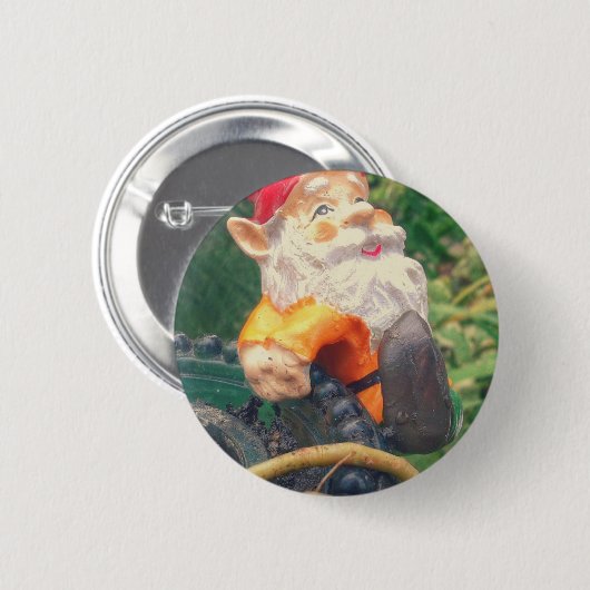 Gnome Hangs rond Succulents Ronde Button 5,7 Cm (Voorkant /achterkant)