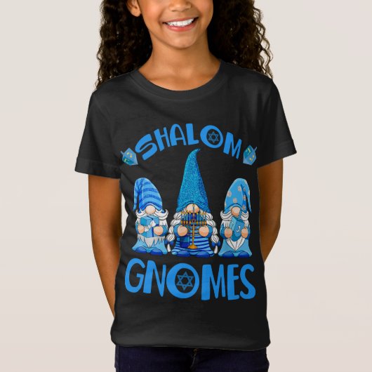 Gnome Hanukkah Funny Jewish Shalom Gnomes Chanukah T-shirt (Voorkant)