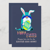 Gnome Happy Easter Egg Hunt Kaart (Voorkant / Achterkant)