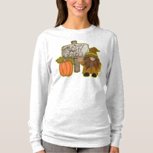 Gnome Happy Herfst Y'all! Oranje pompoen Teken T-shirt