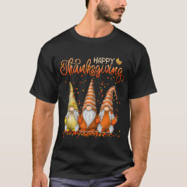 Gnome Happy Thanksgiving Autumn Herfst Gnomies T-shirt
