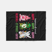 Gnome Happy Valentijn St Patrick Paasgeluk Fleece Deken (Voorkant (Horizontaal))