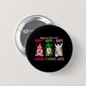 Gnome Happy Valentijn St Patrick Paasgeluk Ronde Button 5,7 Cm (Voorkant /achterkant)