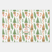 Gnome Heart Village kerstpatroon Inpakpapier Vel (Voorkant)