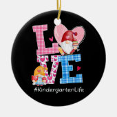 Gnome Hearts Love Kindergarten Keramisch Ornament (Voorkant)