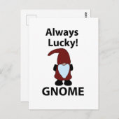 Gnome heeft altijd geluk briefkaart (Voorkant / Achterkant)