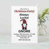 Gnome heeft altijd geluk Gnome kerstfeest Kaart (Staand voorkant)
