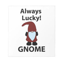 Gnome heeft altijd geluk notitieblok
