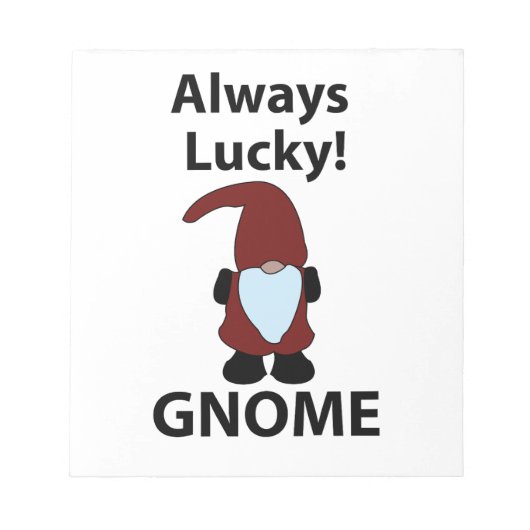 Gnome heeft altijd geluk notitieblok (Voorkant)