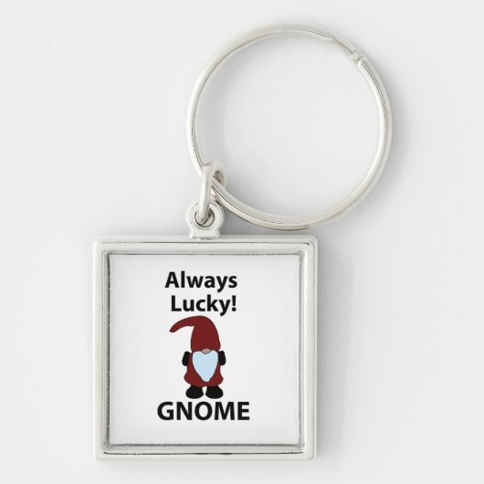 Gnome heeft altijd geluk sleutelhanger (Voorkant)