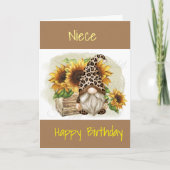 GNOME HEEFT GEHART MET BIRTHDAY WISHT NIECE KAART (Voorkant)