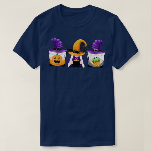 Gnome Heks Jackolantern Vleermuis Spin Halloween K T-shirt (Design voorkant)