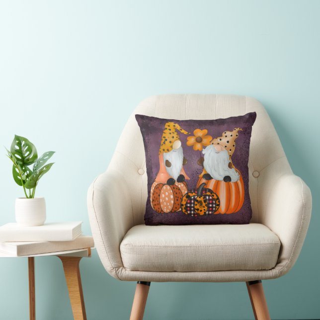 Gnome Herfst Pumpkin Home Decor Sierkussen (Stoel)