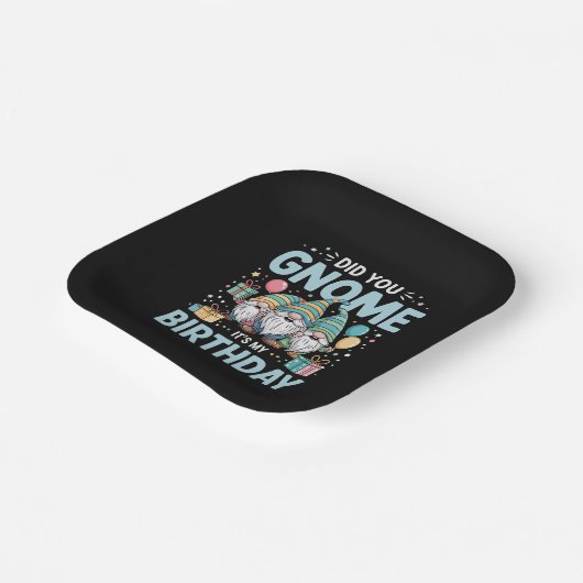 Gnome, het is mijn Gnomies feestkabouter Papieren Bordje (Gebogen)