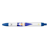 Gnome Holding a Magic Lamp & Monogram Zwarte Inkt Pen (Voorkant)