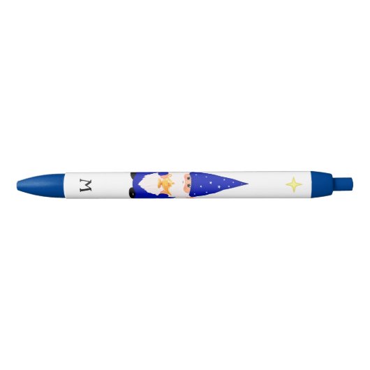 Gnome Holding a Magic Lamp & Monogram Zwarte Inkt Pen (Voorkant)