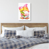 Gnome holding a tulip  canvas afdruk (Insitu (Slaapkamer))