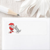 Gnome Holding Cat Paws Etiket (Insitu)