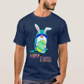 Gnome Holding Decorative Egg Happy Easter Unisex T-shirt (Voorkant)