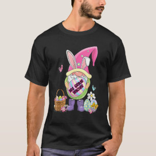Gnome Holding Paaseieren 3e graad leraar Bunny T-shirt