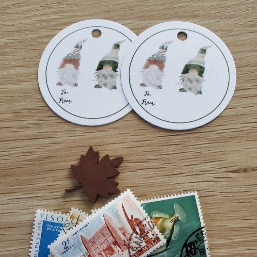 Gnome Holiday Gift Labels