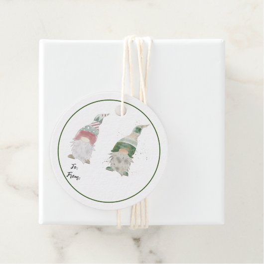 Gnome Holiday Gift Labels (In situ)