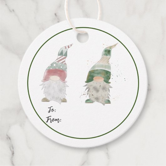 Gnome Holiday Gift Labels (Voorkant)