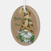 Gnome Holiday Kerstversiering Glas Ornament (Voorkant links)
