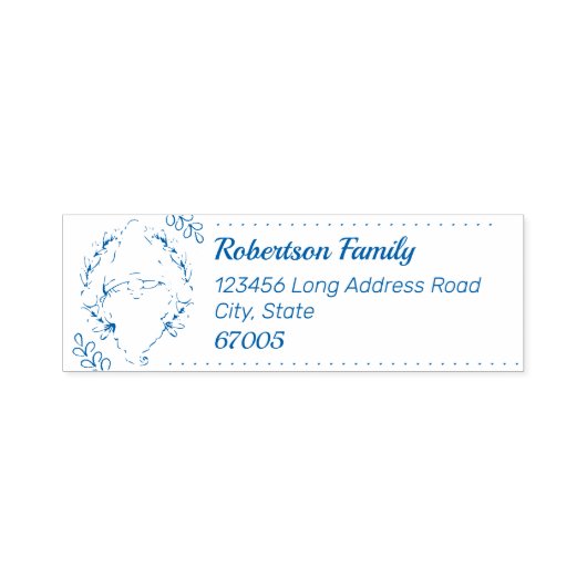 Gnome Holiday Mailing Adres Familienaam Zelfinktende Stempel (Design)