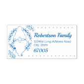 Gnome Holiday Mailing Adres Familienaam Zelfinktende Stempel (Design)